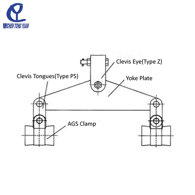 OPGW cable double suspension clamp transmission line