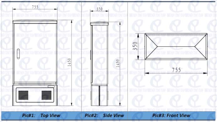 288 cores fiber optic cross connect cabinet